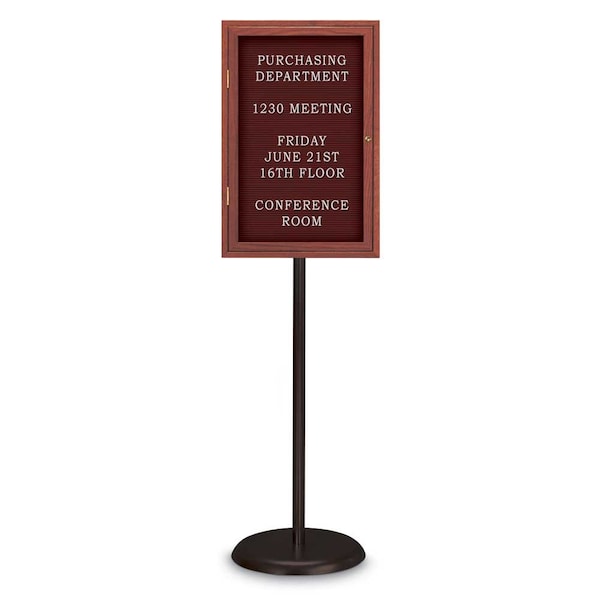 Corkboard, Double Door, Radius Frame, 42x32", Satin/Medium Gray